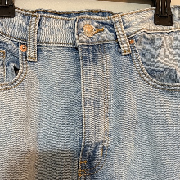 Wild Fable Distressed Light Blue Super High Rise Baggy Jeans - Picture 7 of 12